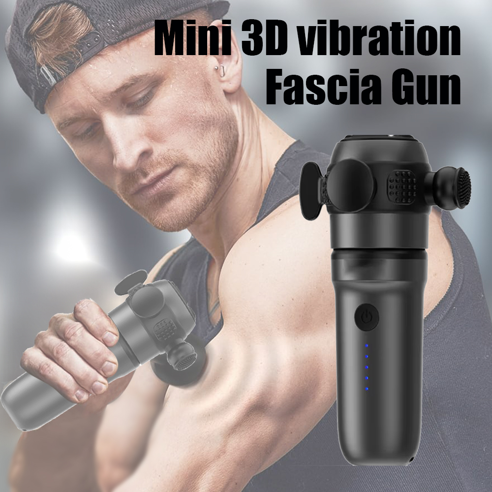 Massage Gun Percussion Deep Tissue - مسدس تدليك صغير ثلاثي الأبعاد بالاهتزاز