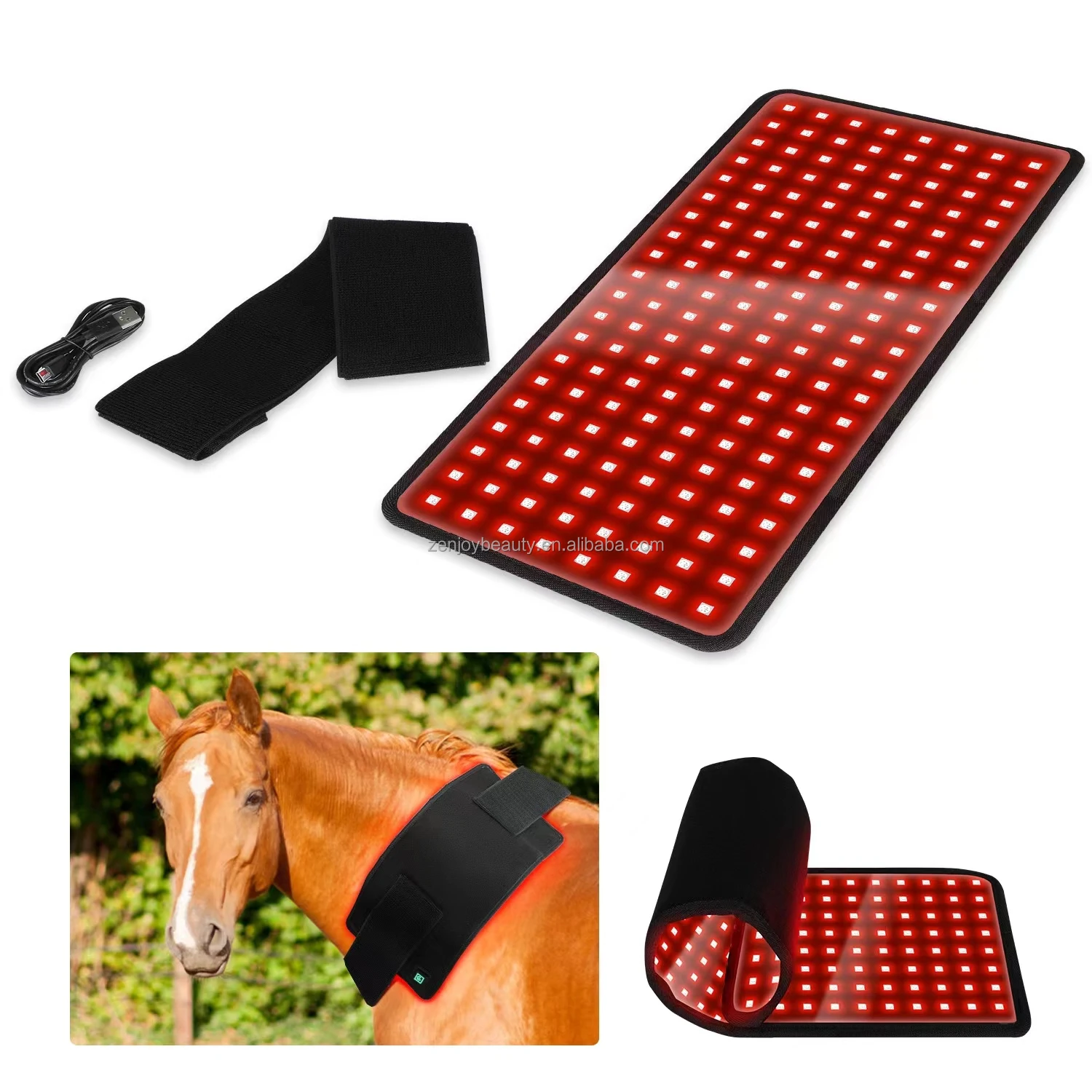 Red Light Therapy Belt - 2024 المدمج في بطارية حصيرة لاسلكية