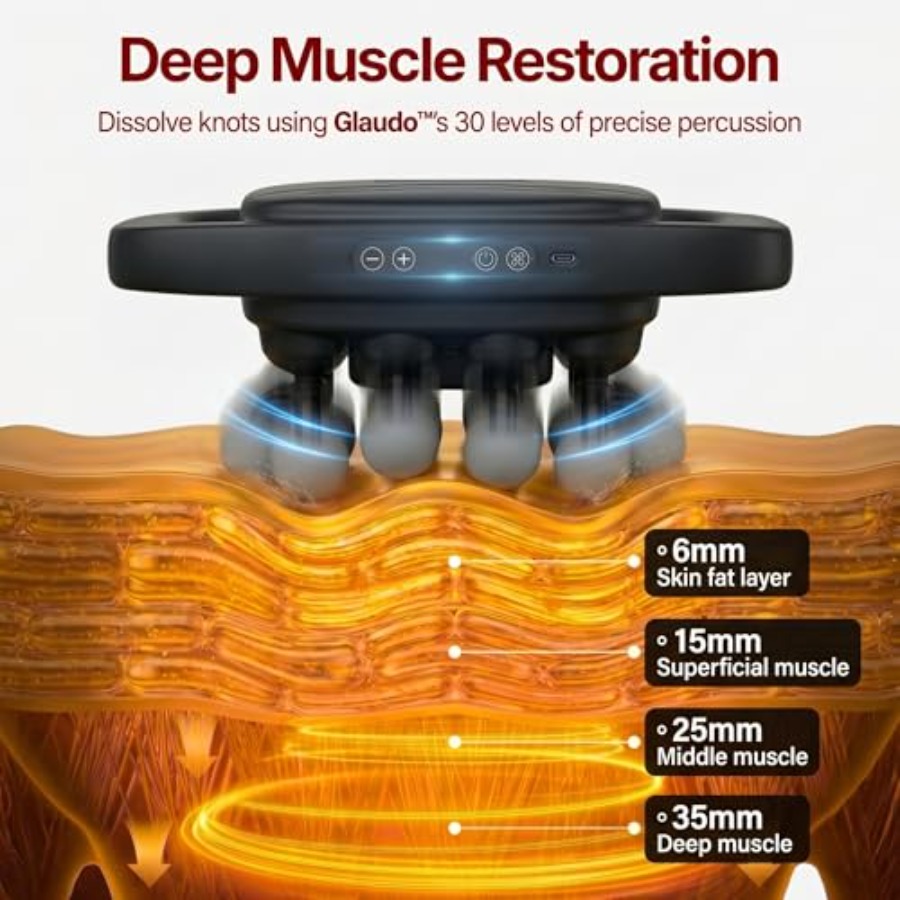 مسدس تدليك بـ 20 رأسًا للأنسجة - مراجعة Massage Gun Percussion Deep Tissue وسعره