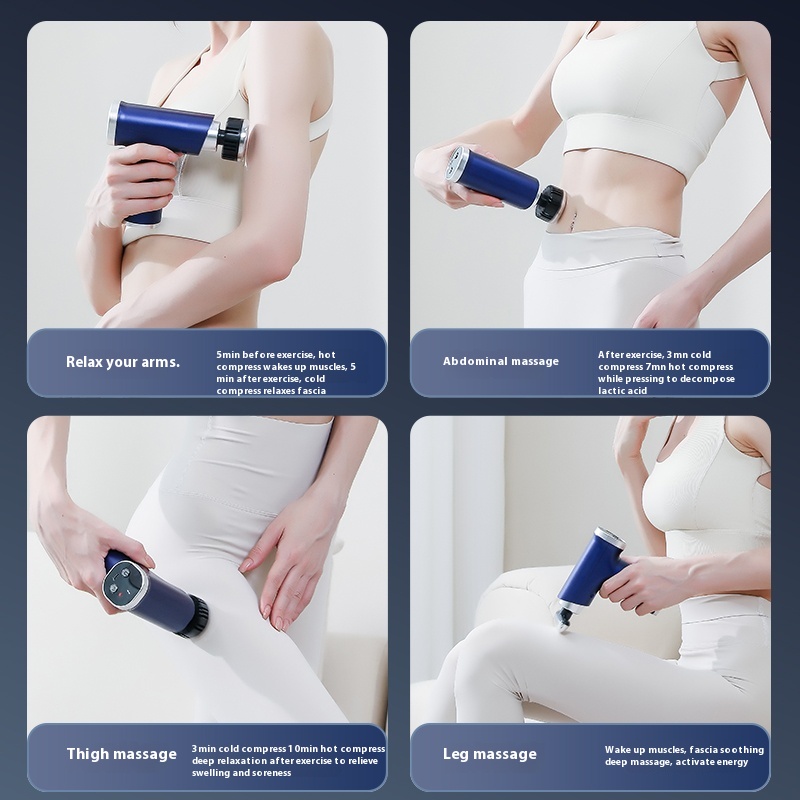 مسدس تدليك كهربائي مع رأس حرار - مراجعة Massage Gun Percussion Deep Tissue وسعره