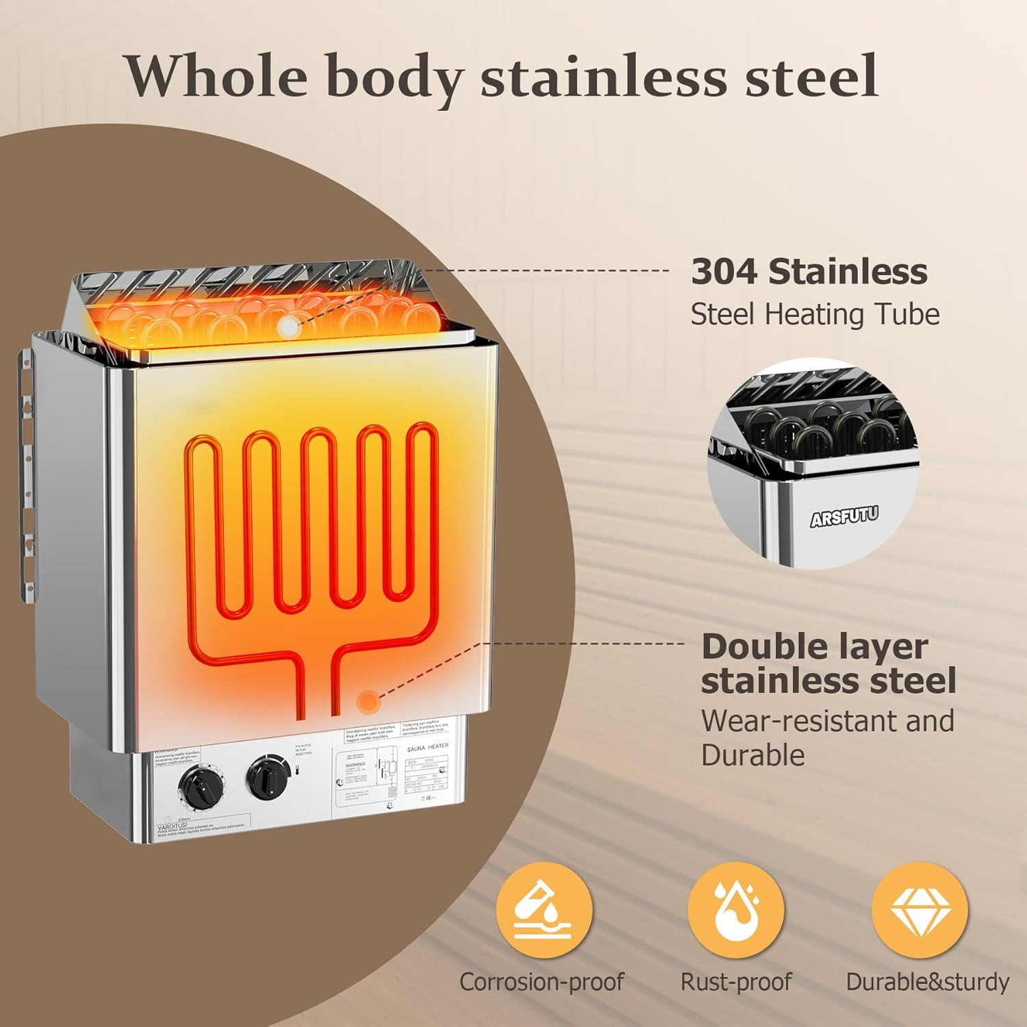 سخان ساونا بالبخار الجاف للبيع - مراجعة Sauna Heater 6Kw Electric وسعره