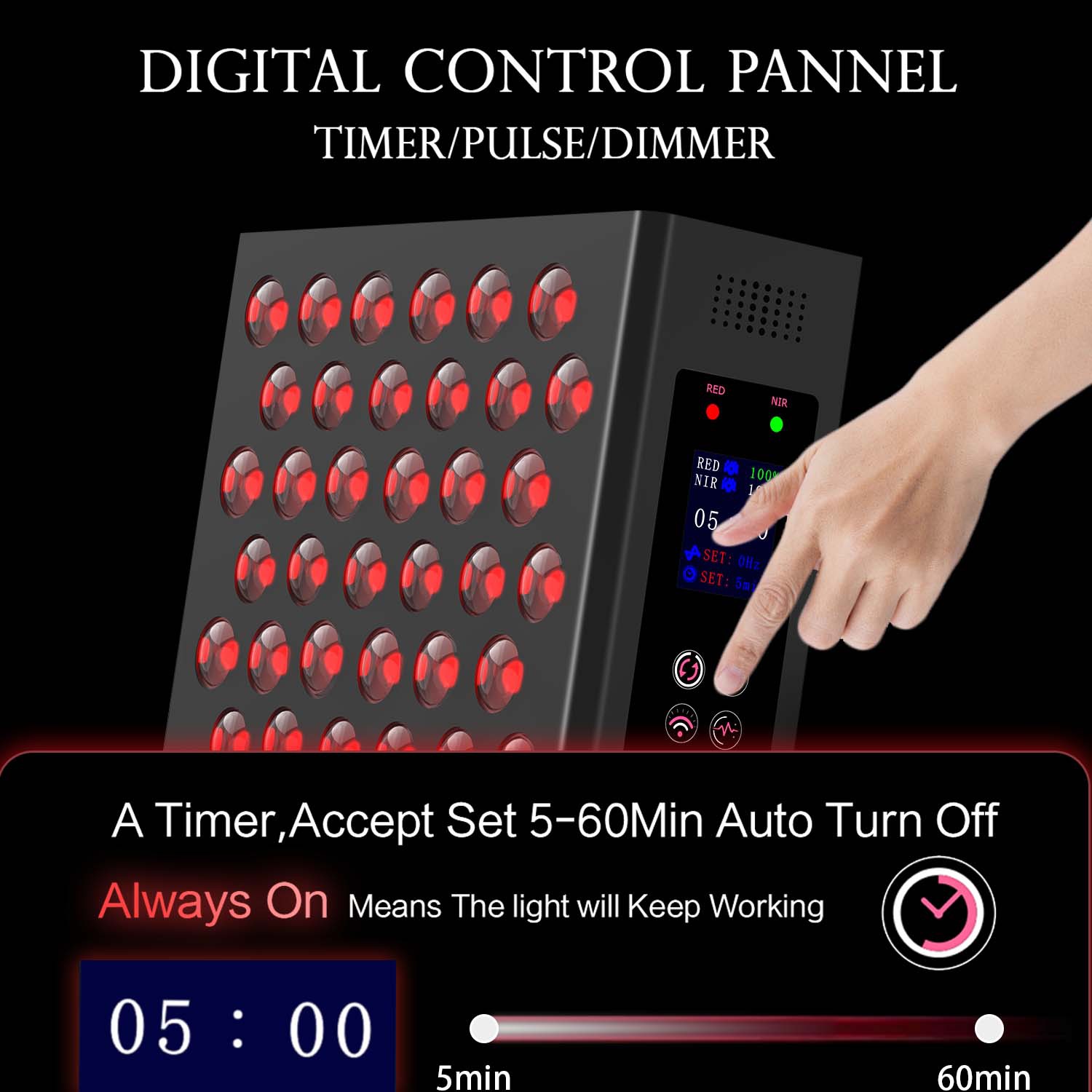 ذكي يعتم LED العلاج بالضوء الأ - مراجعة Red Light Therapy Panel 1500W وسعره