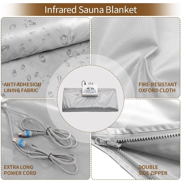 بطانية ساونا مزدوجة التحكم، غط - مراجعة Infrared Sauna Blanket Portable وسعره