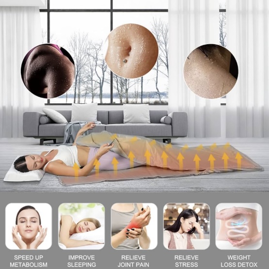 بطانية ساونا مزدوجة التحكم، غط - مراجعة Infrared Sauna Blanket Portable وسعره